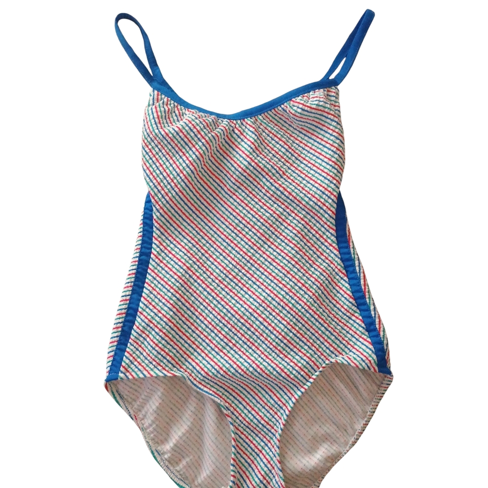 Louisa Brooks Blue and Red Swimsuit